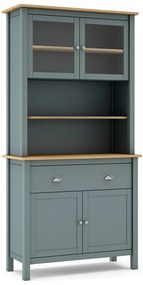 Credenza verde polveroso in pino massiccio 90x180,5x40 cm Misti – Marckeric
