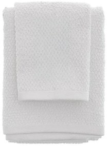 Set asciugamani bagno bianco per viso e ospite in cotone puro Spring