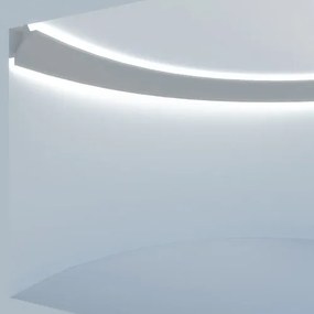 Cornice Pitturabile Angolare e Flessibile per Pareti Curve per Strisce LED - 2m Variante Lunghezza 2 Metri