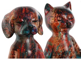 Statua Decorativa Home ESPRIT Multicolore animali 20 x 13,5 x 22,5 cm (2 Unità)