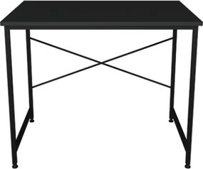 Scrivania Stile Industrial Ferro E Legno 90x60x73 Adam Antracite