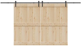 Kit Di Binari Per Porte Scorrevoli 400 Cm Acciaio Nero /
