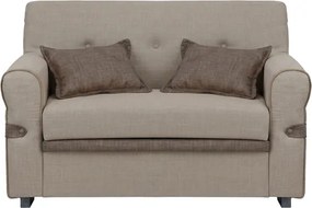 Divano 2 Posti MERIS L124 cm in Tessuto - Tortora