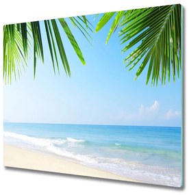 Tagliere in vetro Spiaggia tropicale 60x52 cm