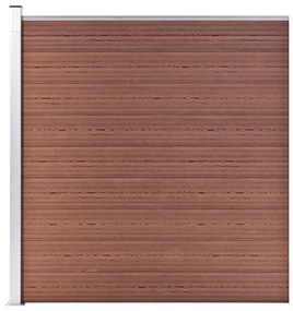 Pannelli Recinzione 4 Quadrati 1 Inclinato 792x186cm Marrone