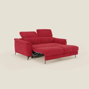 Arcos Divano 3 posti - piedini alti e poggiatesta reclinabili in microfibra impermeabile T11 rosso