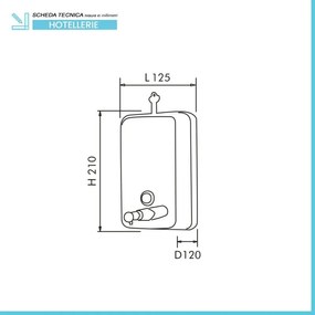 Distributore sapone liquido a parete 1200 ml in acciaio inox satinato