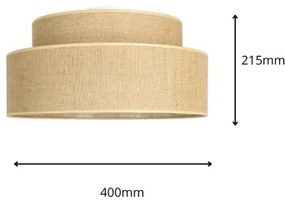 Plafoniera BOHO 1xE27/60W/230V diametro 40 cm beige