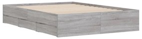 Giroletto cassetti grigio sonoma 120x190 cm legno multistrato