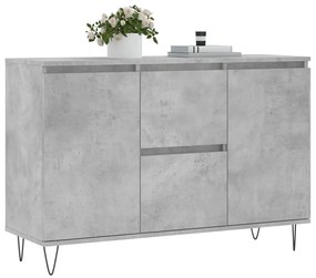 Credenza grigio cemento 104x35x70 cm in legno multistrato