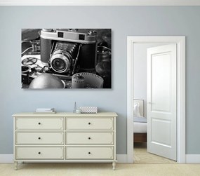 Stampa su tela – Fotocamera antica in bianco e nero