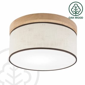 Brilagi - LED Plafoniera BELLADONNA 1xE27/15W/230V diametro 30 cm color crema/quercia
