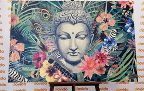 Stampa su tela – Buddha su sfondo esotico