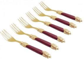 Posate di Lusso Set 6pz Forchette Dolce Arianna Oro - Rivadossi Sandro