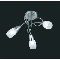 Faretto Colmar Nichel 3 Spot Led Vetro Satinato 47 cm Trio Lighting