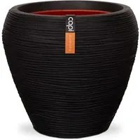 Capi Vaso a Cono Nature Rib 42x38 cm Nero KBLR362