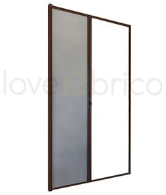 Zanzariera Per Porta Apertura Orizzontale Scorrevole 150x250 Riducibile Bronzo Sangiorgio