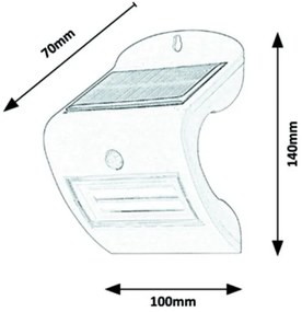 Rabalux - Lampada da parete solare LED con sensore IP44