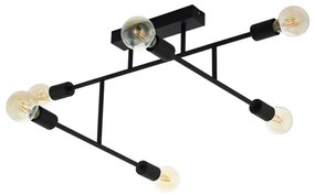 Eglo 98034 - Lampadario fisso BELSIANA 6xE27/40W/230V nero