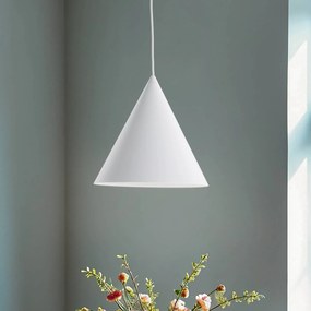 Lampada a sospensione Cono TK Lighting, dimmerabile, Bianco / Opale, Soggiorno / Sala da pranzo, Metallo, Moderno, Lampada a sospensione