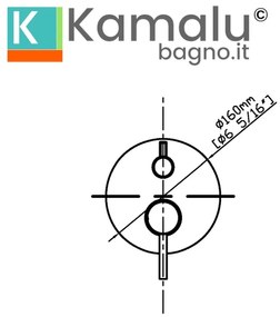 Kamalu - Miscelatore doccia da incasso con deviatore finitura oro| KAM-ARTE ORO
