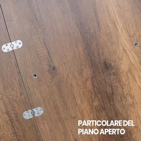 Consolle 90X45 aperto 90x90 OLANDA LIBROX Noce telaio grigio 142