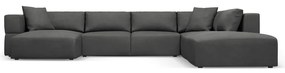 Divano a U angolare grigio scuro, angolo destro Esther - Milo Casa