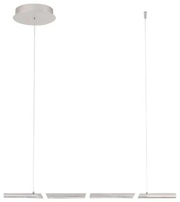Lampadario LED moderno Teddy grigio, luce naturale 3900 lumen, NOVECENTO