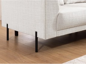 Divano angolare beige (con penisola a destra/a L) con rivestimento in ciniglia Mauris – Ropez