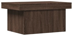 Tavolino salotto rovere marrone 100x55x40 cm legno multistrato