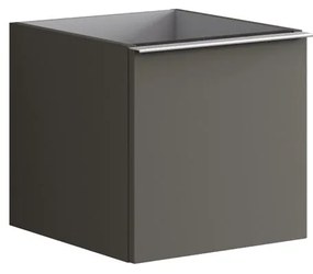 Struttura semi colonna da bagno Pixel 1 cassetto laccato opaco grigio carbone L 40 x H 40 x P 45.5 cm