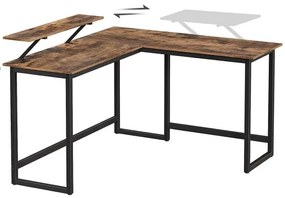 Scrivania angolare SOLEA marrone/nero