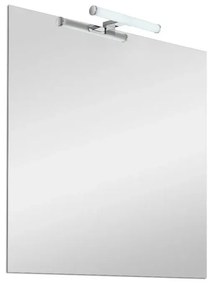 Specchio bagno 60x80 cm reversibile con luce LED naturale