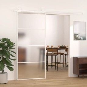 Porta Scorrevole İn Vetro Esg E Alluminio 90x205 Cm Bianca /
