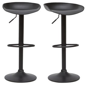 Sgabelli da bar design regolabili neri (set di 2) PEBBLE