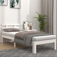 Giroletto Bianco in Legno Massello 90x190 cm 3FT Singolo 814720