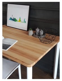 Tavolo da pranzo bianco con gambe arrotondate TRIVENTI, 80 x 80 cm Triventi - Ragaba
