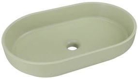 Comad River 2 lavabo 55x35 cm ovale da appoggio verde RIVER 2 OLIVE GREEN MATT UN 55 ( E-6594 )