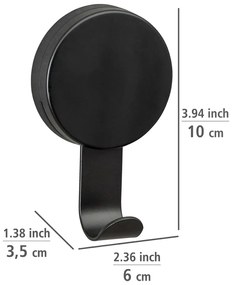 Set di 2 ganci per asciugamani neri Pavia - Wenko