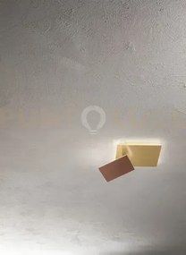 Applique in metallo oro opaco + marrone metallizzato post inclinabi...