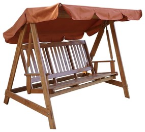 Altalena da giardino in legno marrone Luisa - Rojaplast