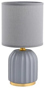Zuma Line HS8723-GR - Lampada da tavolo 1xE14/40W/230V grigio/oro