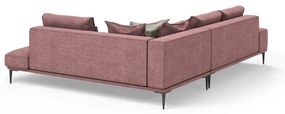 Divano letto angolare rosa, angolo destro Liege - Interieurs 86