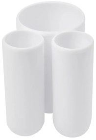 Bicchiere di plastica bianco per spazzolini da denti Touch - Umbra