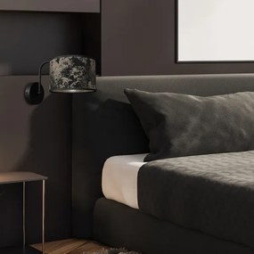 Applique SATINO 1xE27/60W/230V nera/oro