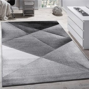 Tappeto di Design a Pelo Corto Sandy Colori Assortiti  Colore Grigio, Dimensioni cm 200x280