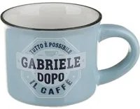 Tazzina caffè con nome Gabriele in gres porcellanato