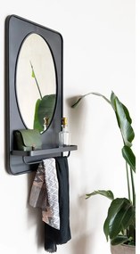 Specchio da parete con mensola 50x80 cm Pascal - White Label