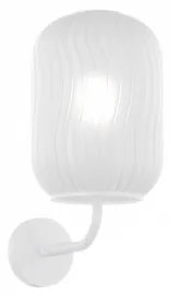 Applique bianco 1 luce vetro bianco fog 1181bi-at-bf