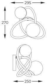 Zuma Line MB4922-2-EBGN - Applique NISYRO 2xG9/3,5W/230V nero